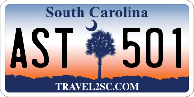 SC license plate AST501