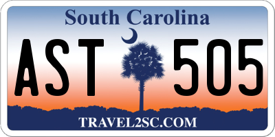 SC license plate AST505