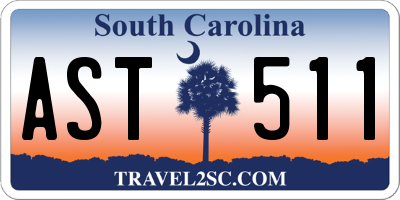 SC license plate AST511