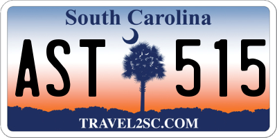SC license plate AST515