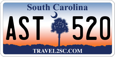 SC license plate AST520