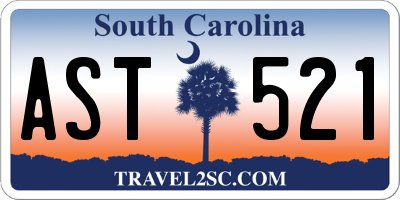 SC license plate AST521