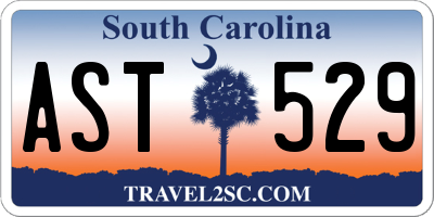SC license plate AST529