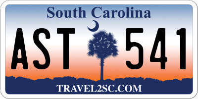 SC license plate AST541