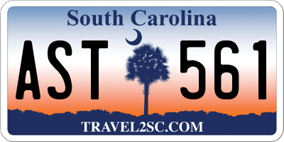 SC license plate AST561