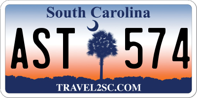 SC license plate AST574