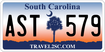 SC license plate AST579