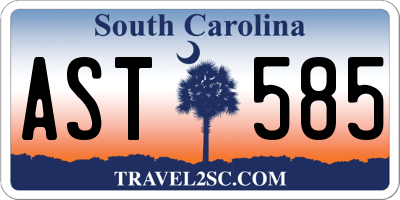 SC license plate AST585