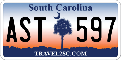 SC license plate AST597