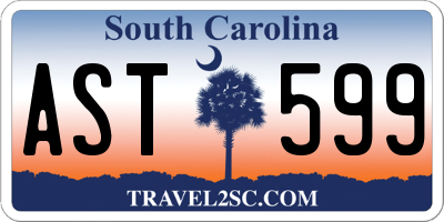 SC license plate AST599