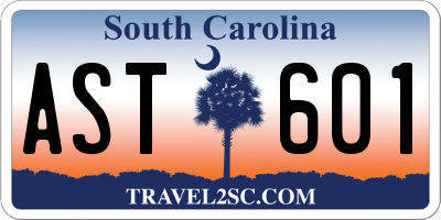 SC license plate AST601