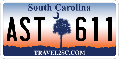 SC license plate AST611