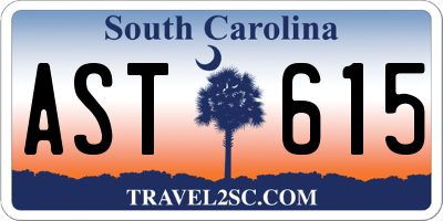 SC license plate AST615