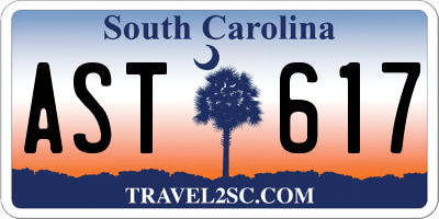 SC license plate AST617