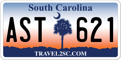 SC license plate AST621