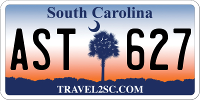SC license plate AST627