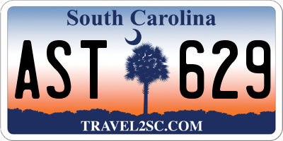 SC license plate AST629