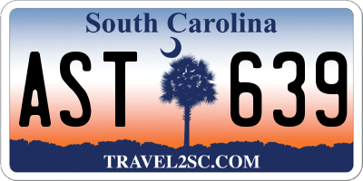 SC license plate AST639
