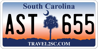 SC license plate AST655