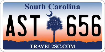 SC license plate AST656