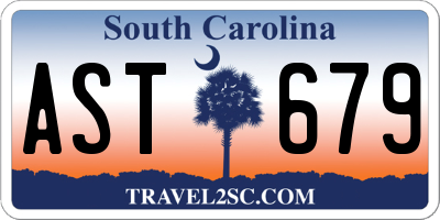 SC license plate AST679
