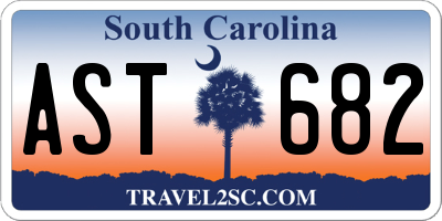 SC license plate AST682