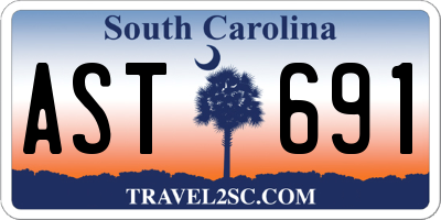 SC license plate AST691