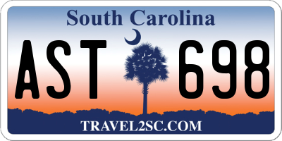 SC license plate AST698