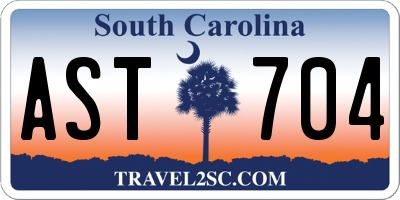 SC license plate AST704