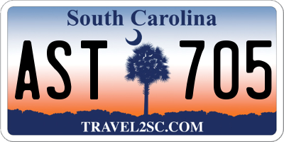 SC license plate AST705