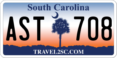 SC license plate AST708