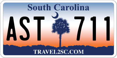 SC license plate AST711