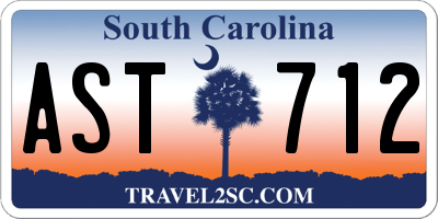 SC license plate AST712