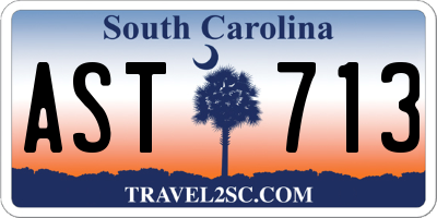 SC license plate AST713