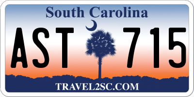 SC license plate AST715
