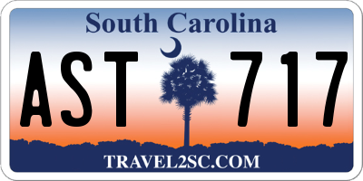 SC license plate AST717
