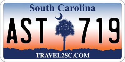SC license plate AST719