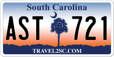 SC license plate AST721