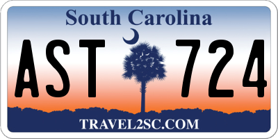 SC license plate AST724