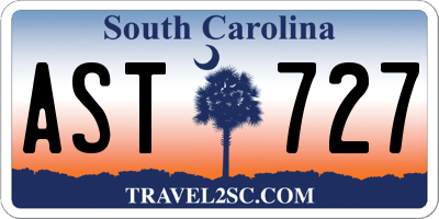 SC license plate AST727