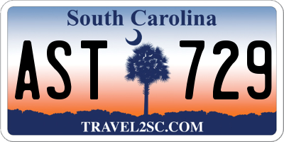 SC license plate AST729