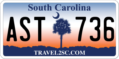 SC license plate AST736