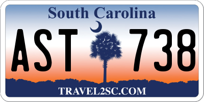 SC license plate AST738