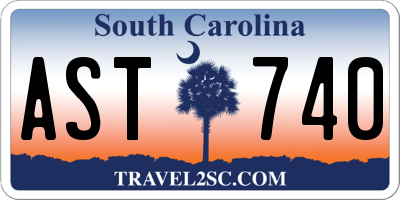 SC license plate AST740