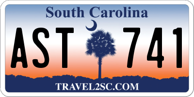 SC license plate AST741