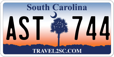 SC license plate AST744