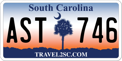 SC license plate AST746