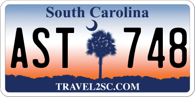 SC license plate AST748
