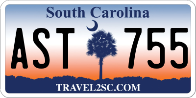 SC license plate AST755