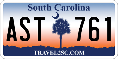 SC license plate AST761